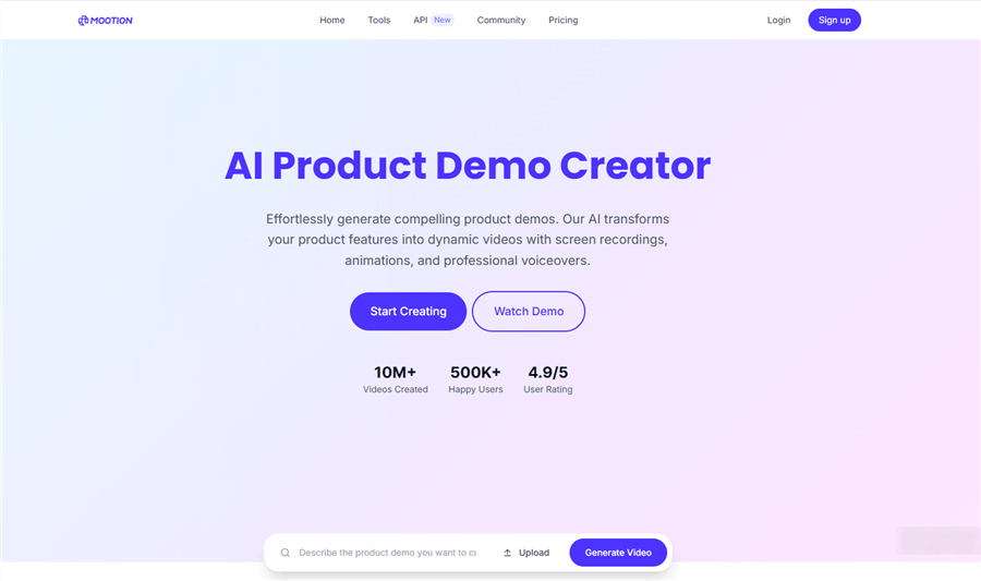 Best Product Demo Maker - Mootion