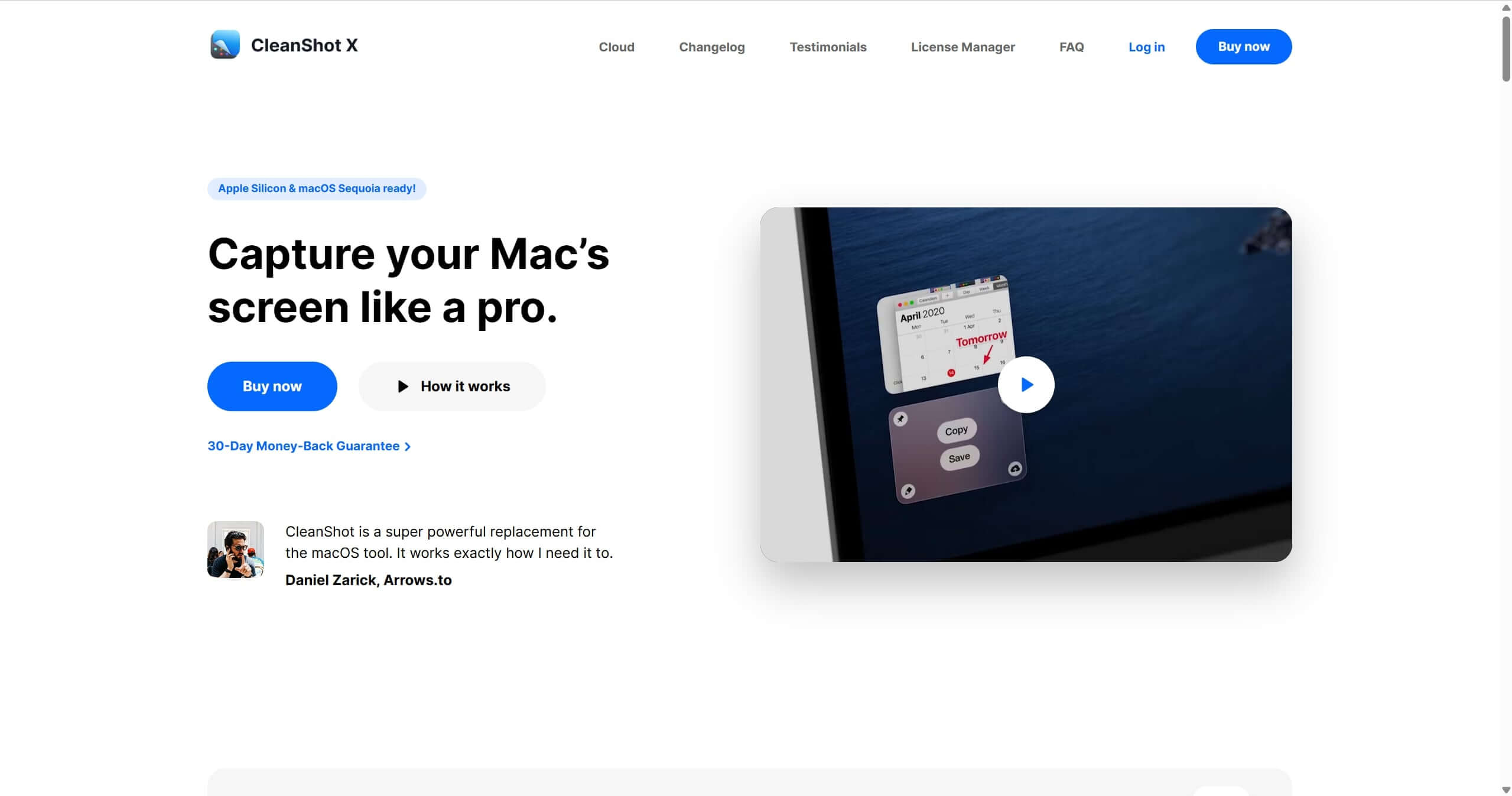 Screen Studio Alternative - CleanShot X Mac Desktop