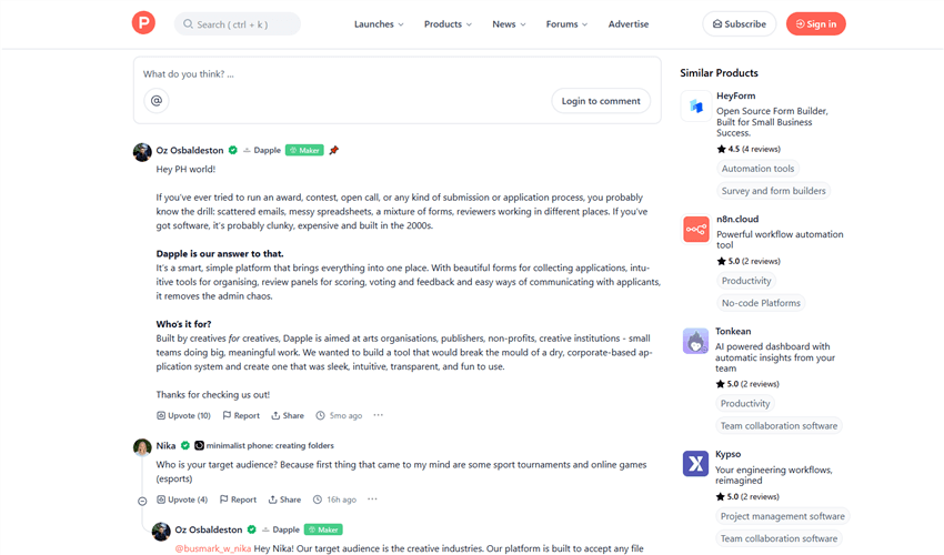 Refreshing the Comments Section