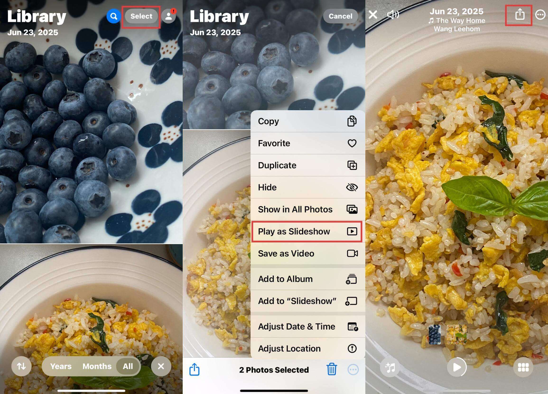 Create Slideshow Video on iPhone