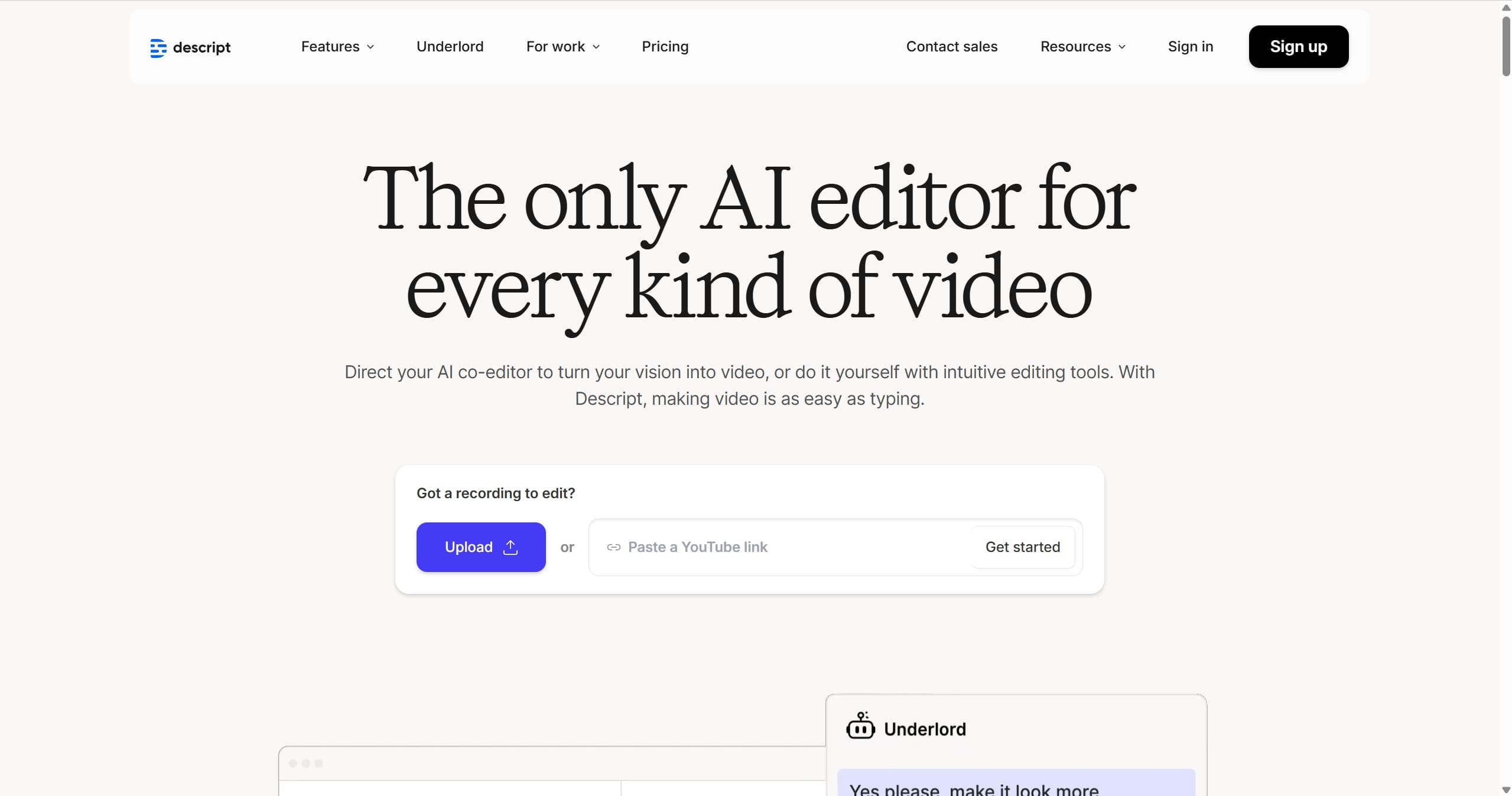 Screen Studio Alternative - Descript Online