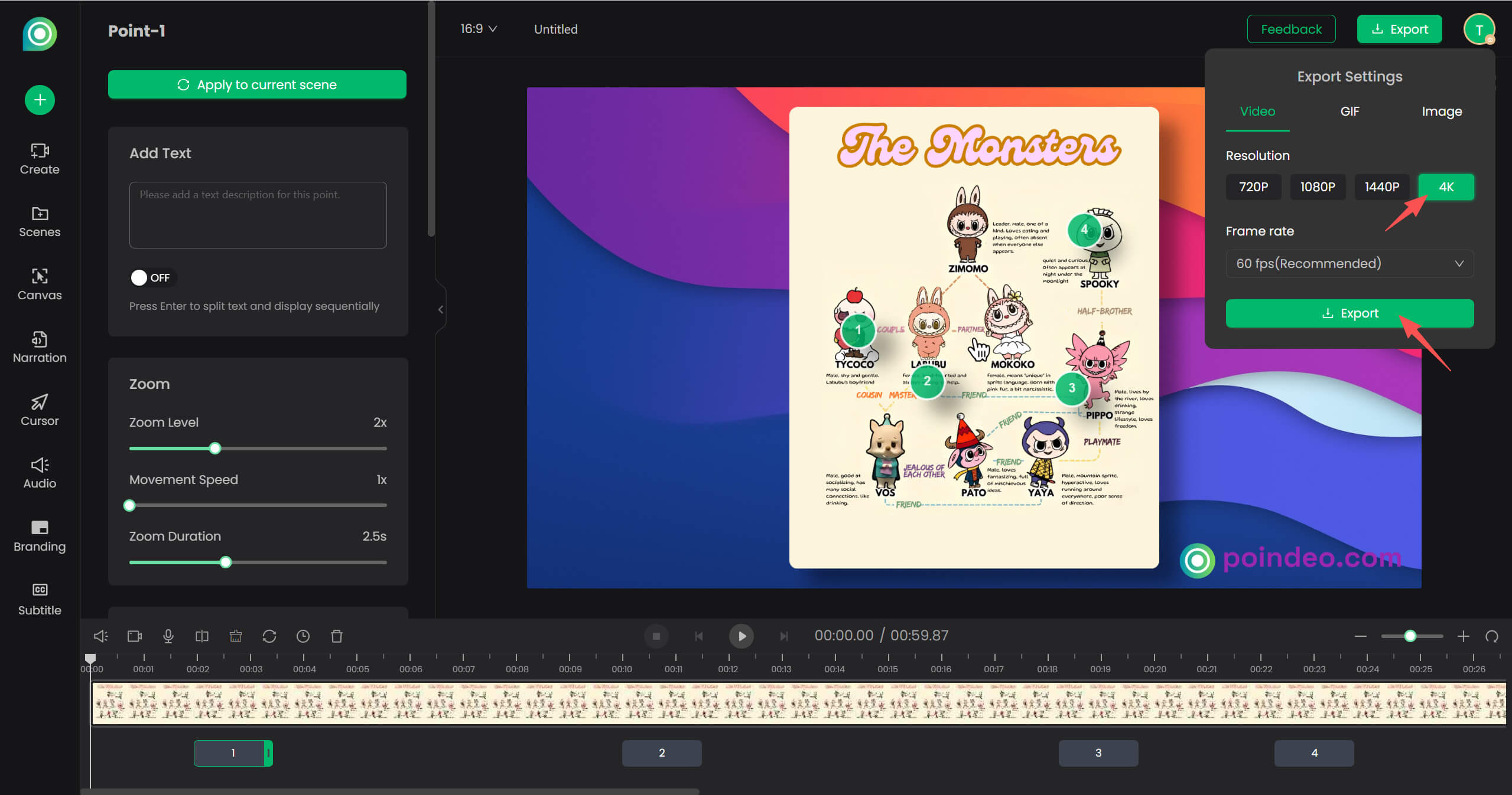 Export a Narration Video