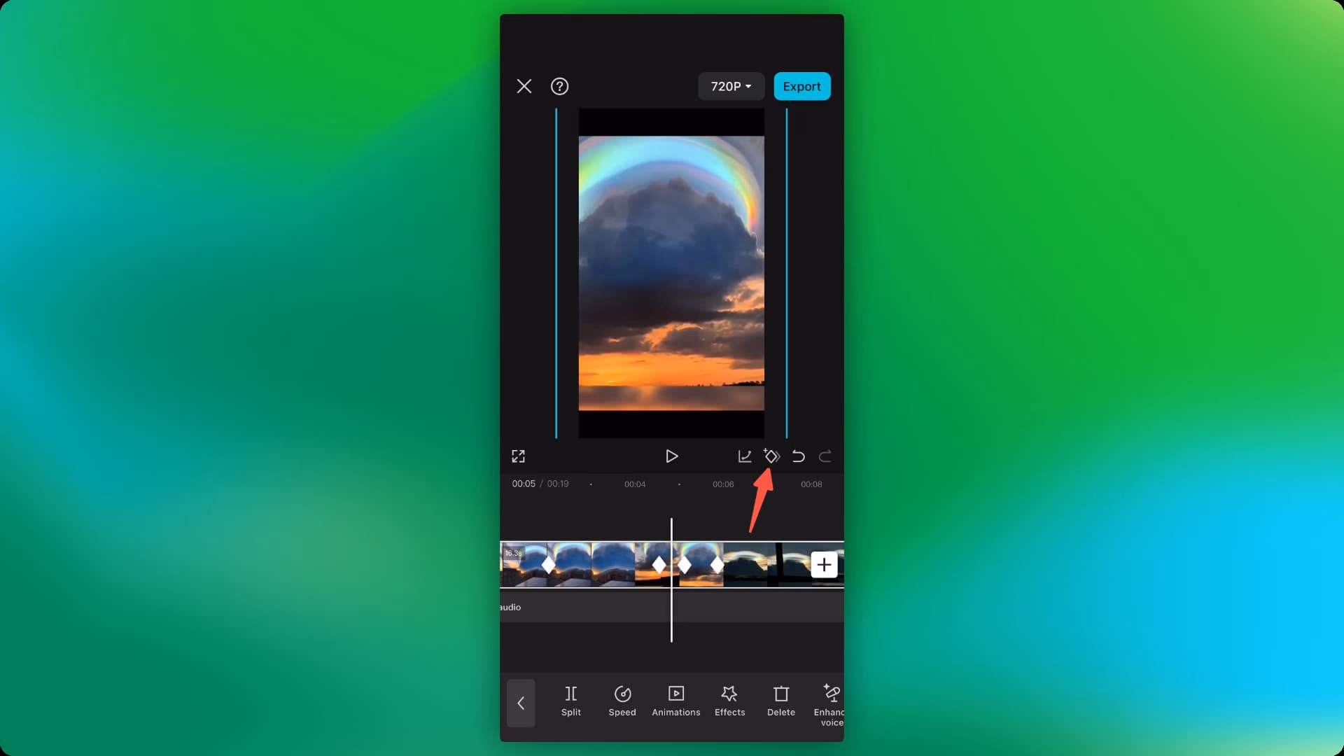 Zoom in on CapCut App Using Scale Feature