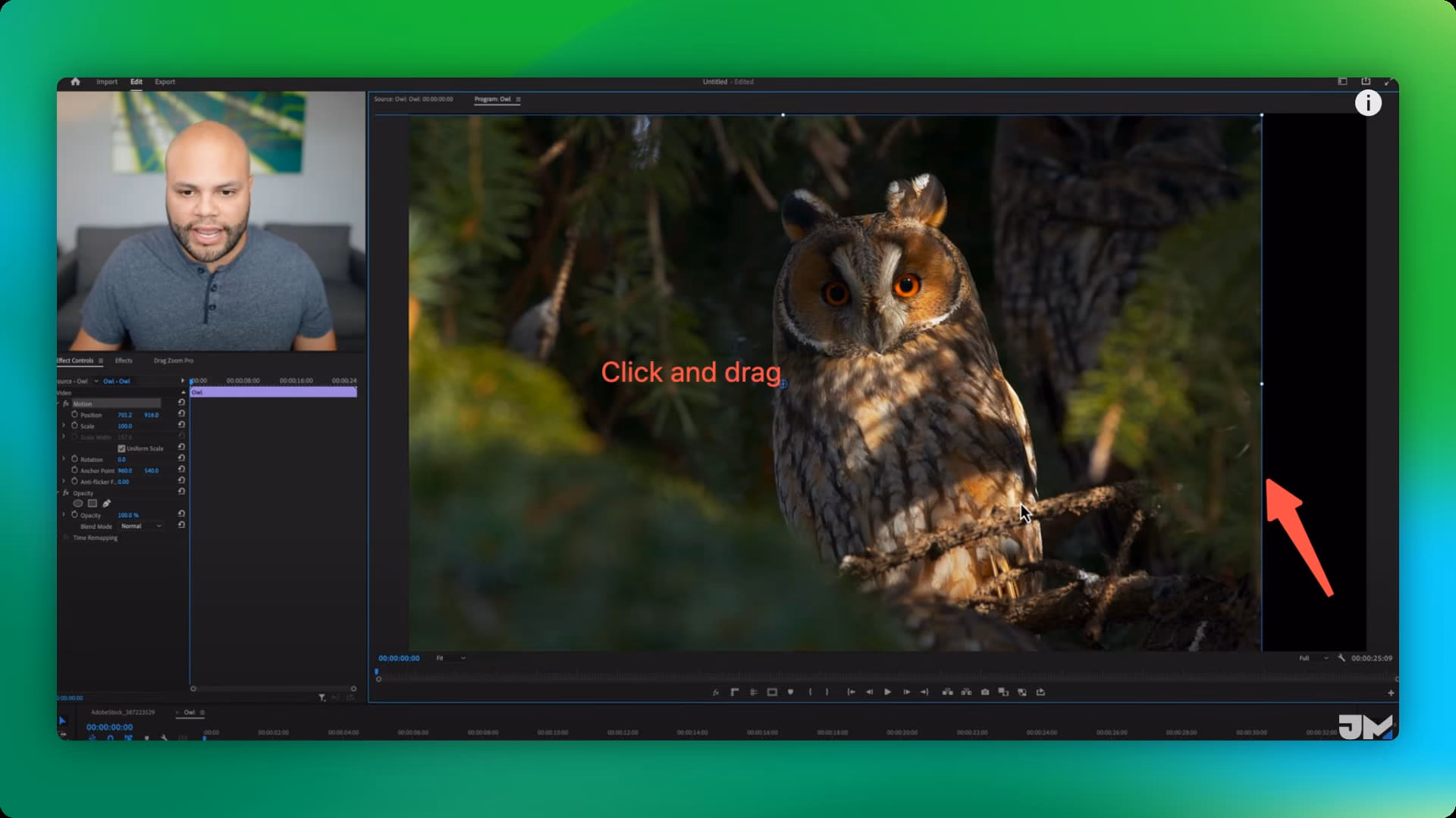 How to Zoom in on Premiere Pro by Cropping