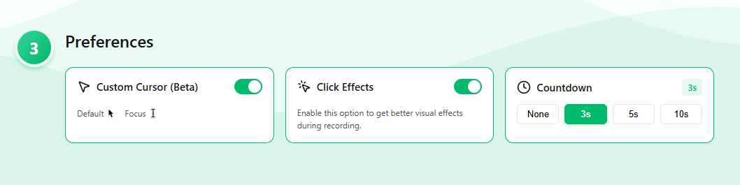 Prepare Your Recording Preferences
