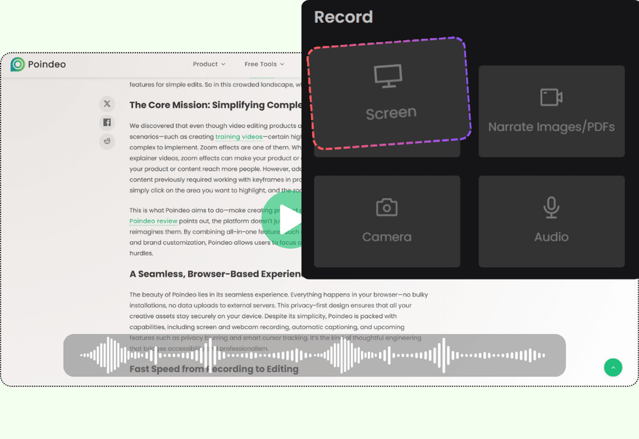 Record or Upload Static Images/PDFs to Start