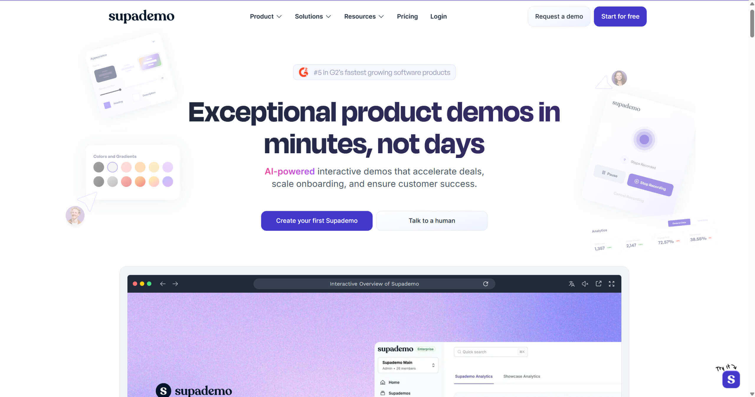 Top Demo Software - Supademo