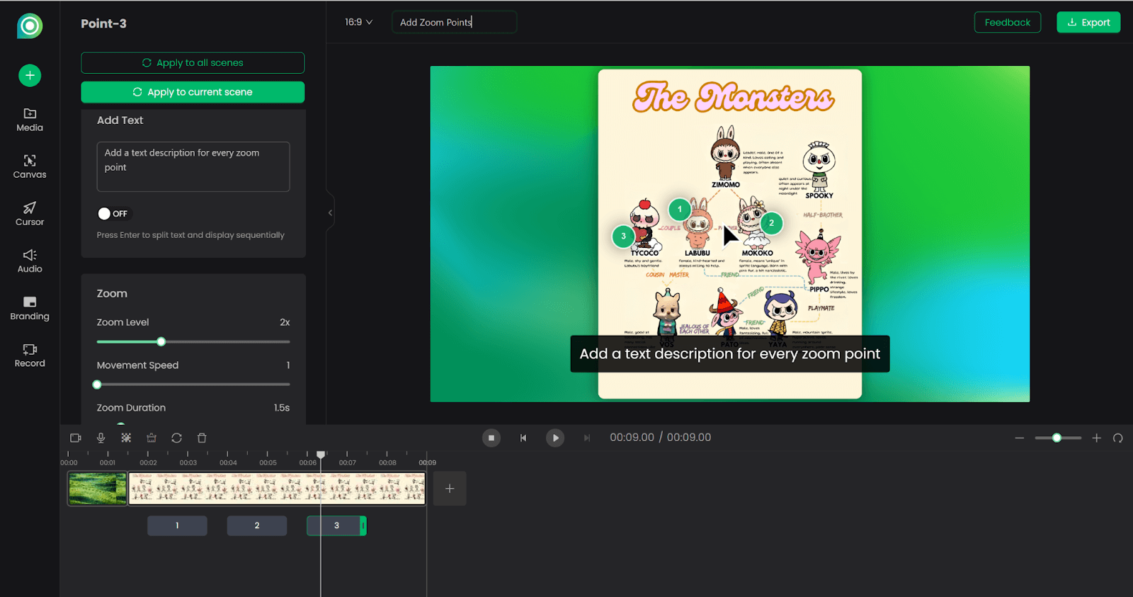 Add Zoom Points on Videos/PDFs/Images