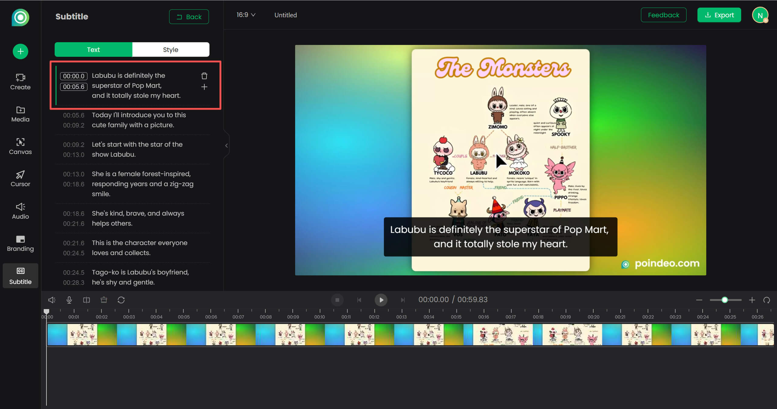 Edit Generated Subtitles