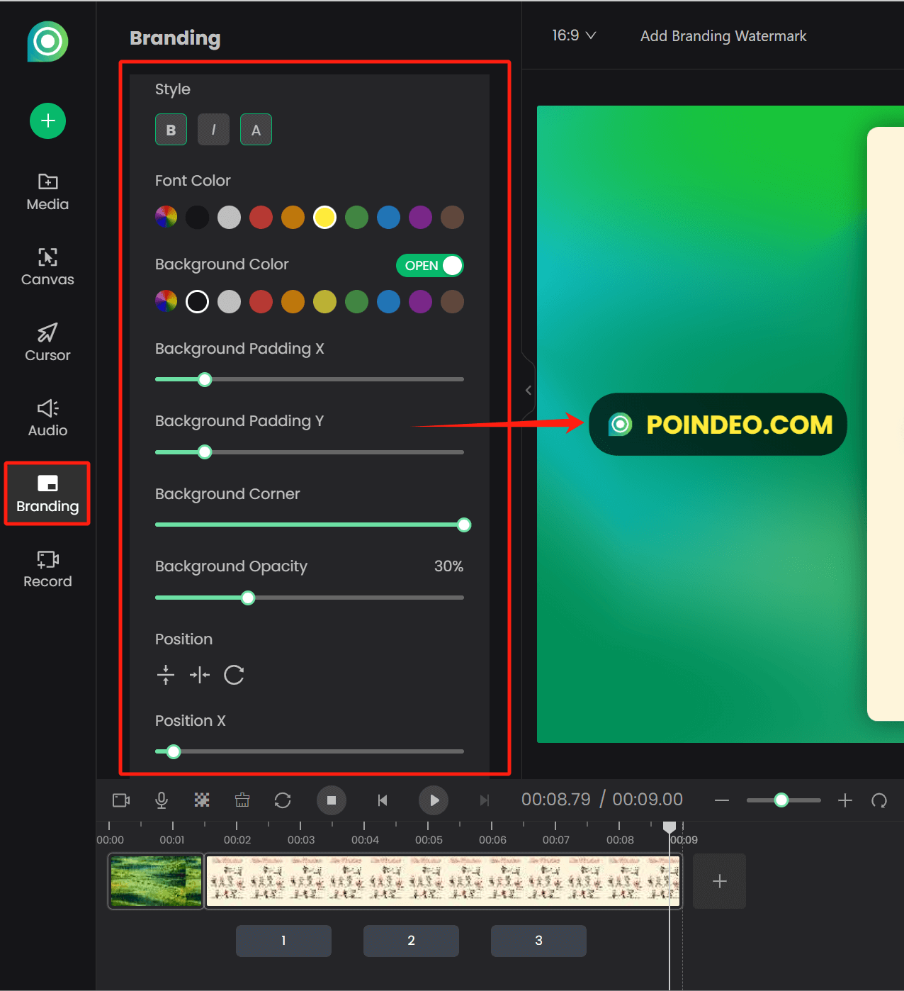 Customize Brand Watermark