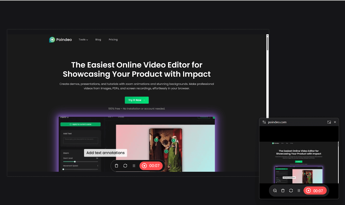 Real-Time Picture of Recording Screen