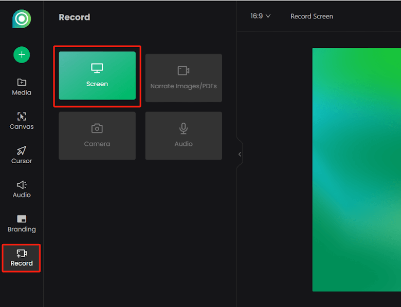 Choose Record Screen