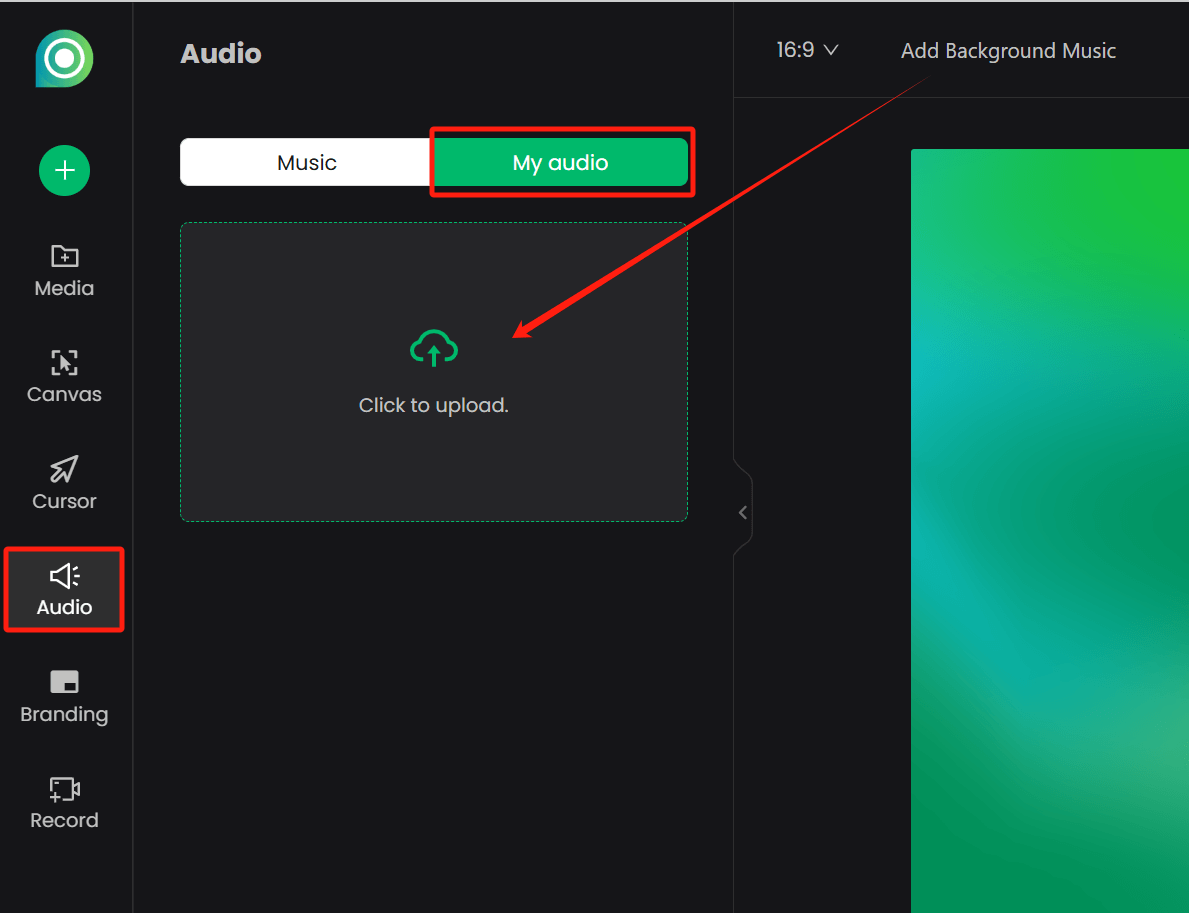 Add a Local Audio to the Timeline