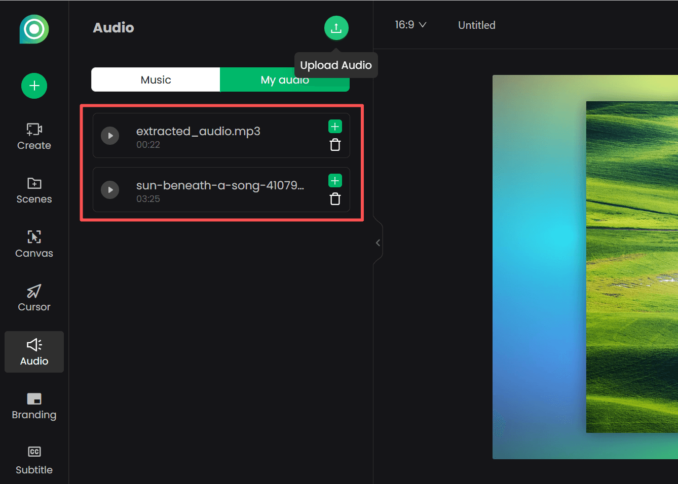 Upload Audio Files