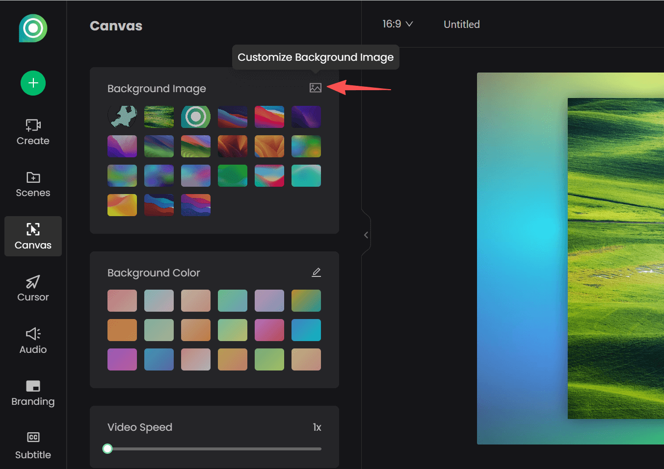 Customize Canvas Settings