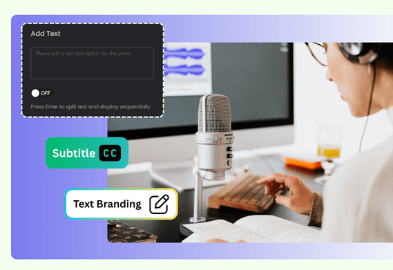 Add Text over Video in Poindeo
