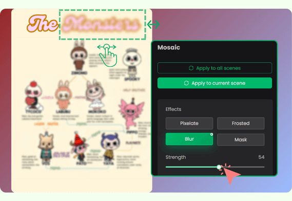 Adjustable Blurry Intensity, Position, and Area