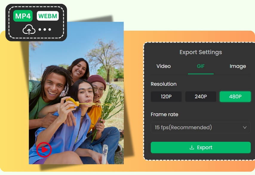 Upload a Video and Save as GIF in Seconds